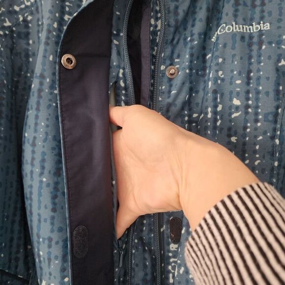 Columbia Blue Bugaboo Interchange Water Resistant Hooded Zip Front Jacket size M - Picture 5 of 13